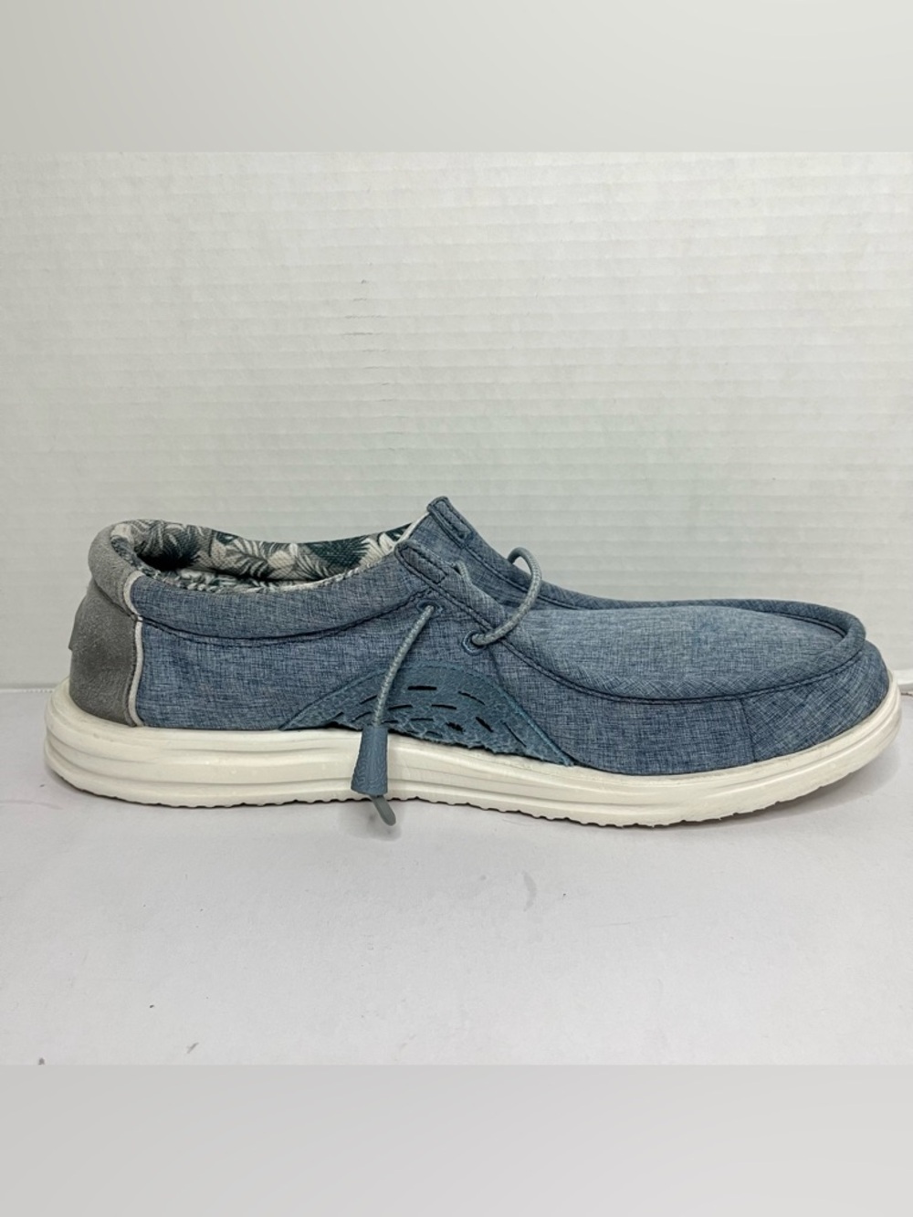 Hey Dude Wally H2O Overcast Men’s Slip on Water Shoes Size 12 Blue Grey - Picture 13 of 16